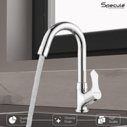 Chocolate Swan Neck with Round Swivel Spout Brass (12 inches)- by Specule